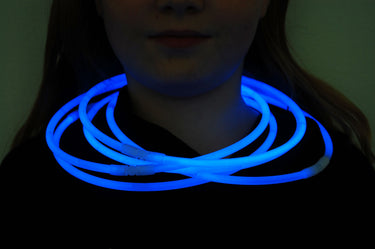 Premium Jumbo Blue Glow Necklaces- 50 per package